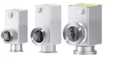 Two-stage pneumatic high-vacuum poppet valve series