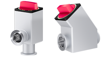 Manual high-vacuum poppet valve series