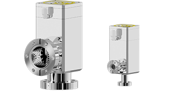 CF-flanged ultra-high-vacuum angle valve