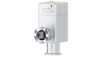 External pneumatic high-vacuum angle valve
